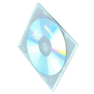 Boitier CD ultra mince polypropylène translucide l.12,9 x h.12,4 cm