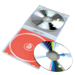 Boitier CD double incassable polypropylène translucide l.14,3 x pr.1 x h.12,4 cm