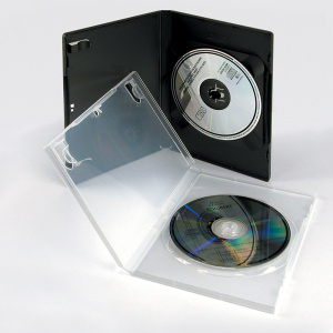 Boîtier CD/DVD incassable polypropylène - L13,6xP19xH1,4 cm - Transparent