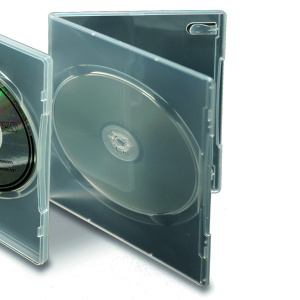 Boitier DVD ultra-mince polypropylène translucide l.13,6 x pr.0,7 x h.19,1 cm