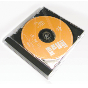 Boîtier CD plastique rigide - L14xP12,5x H1 cm