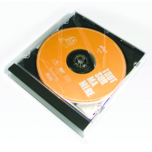 Boîtier CD plastique rigide - L14xP12,5x H1 cm