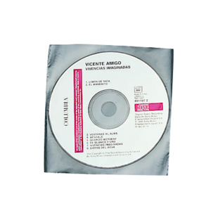 Lot de 100 pochettes de protection CD polypropylène grainé ép.120 microns l.13 x h.13 cm