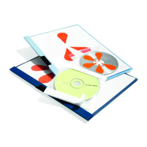 Lot de 10 pochettes CD adhésives polypropylène - L12,7xH13 cm
