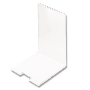 Serre-livres polycristal - L10xP12xH15,5 cm - Transparent