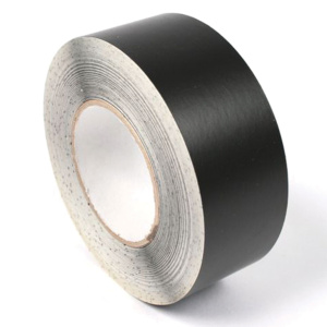 Rouleau adhésif semi-repositionnable PVC ép.70 microns - 25m - L2 cm - Noir
