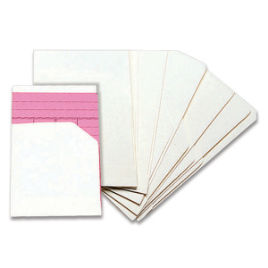 Lot de 100 pochettes fiches de prêt - L7,5xH13,7 cm - Écru