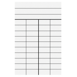 Lot de 1000 fiches de prêt - L7,5xH12,5 cm - Blanc