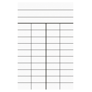 Lot de 1000 fiches de prêt - L7,5xH12,5 cm - Blanc