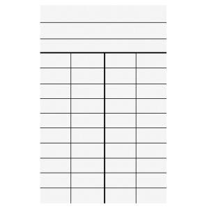 Lot de 1000 fiches de prêt - L7,5xH12,5 cm - Blanc