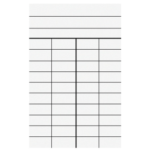 Lot de 1000 fiches de prêt - L7,5xH12,5 cm - Blanc