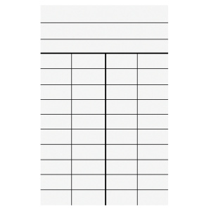 Lot de 1000 fiches de prêt - L7,5xH12,5 cm - Blanc