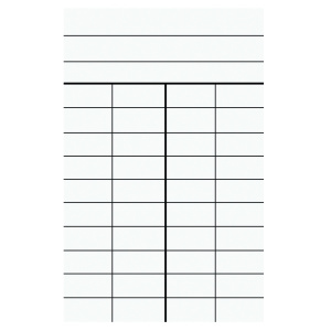 Lot de 1000 fiches de prêt - L7,5xH12,5 cm - Blanc