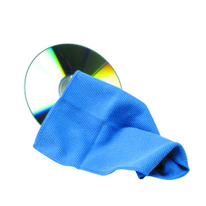 Tissu microfibre pour CD/DVD - 20x20 cm - Bleu