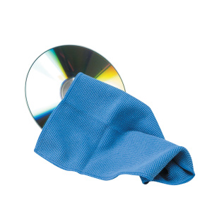 Tissu microfibre pour CD/DVD - 20x20 cm - Bleu