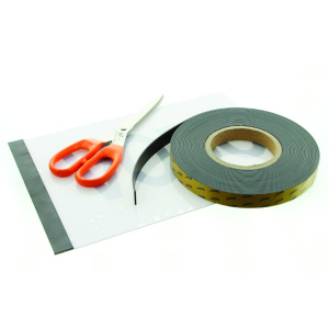 Rouleau auto-adhésif magnétique - 10m - L1,9 cm