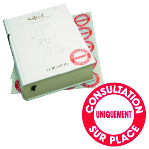 Lot de 200 étiquettes ''CONSULTATION SUR PLACE'' - Rouge