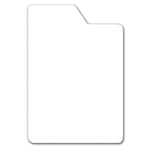 Lot de 10 intercalaires CD avec onglet plexiglas ép.1 mm - L14xH15 cm - Transparent