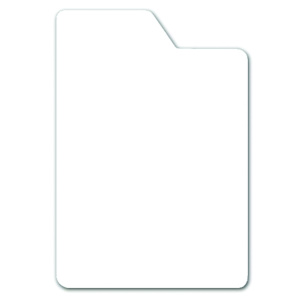 Lot de 10 intercalaires CD avec onglet plexiglas ép.1 mm - L14xH15 cm - Transparent