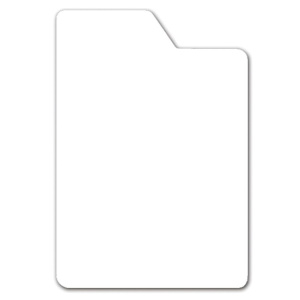 Lot de 10 intercalaires CD avec onglet plexiglas ép.1 mm - L14xH15 cm - Transparent