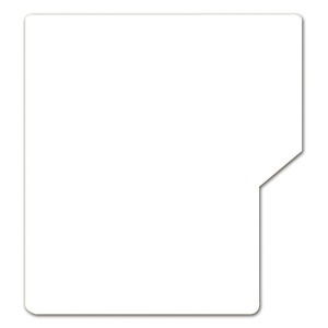 Lot de 10 intercalaires de rayonnage avec onglet plexiglas ép.3 mm - L28xH32,5 cm - Transparent