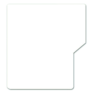 Lot de 10 intercalaires de rayonnage avec onglet plexiglas ép.3 mm - L28xH32,5 cm - Transparent