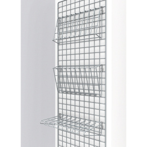 Support treillis 3 fonctions pour grille d'exposition époxy - 45x24 cm - Gris