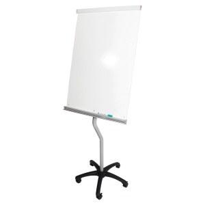 Chevalet CYGNUS mobile fond laqué blanc - L67xP67xH188 cm