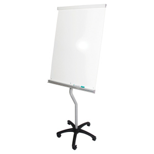 Chevalet CYGNUS mobile fond laqué blanc - L67xP67xH188 cm