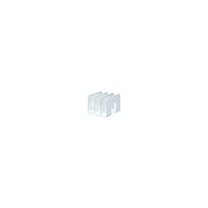 Porte-revues 3 compartiments plastique - L21,5xP21xH16,5 cm - Blanc