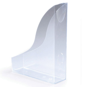Lot de 6 porte-revues translucide - L7xP24,1xH30,6 cm - Transparent