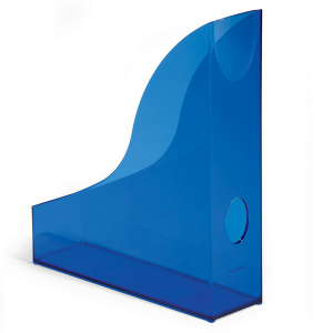 Lot de 6 porte-revues translucide - L7xP24,1xH30,6 cm - Bleu