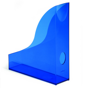 Lot de 6 porte-revues translucide - L7xP24,1xH30,6 cm - Bleu