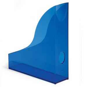Lot de 6 porte-revues translucide - L7xP24,1xH30,6 cm - Bleu