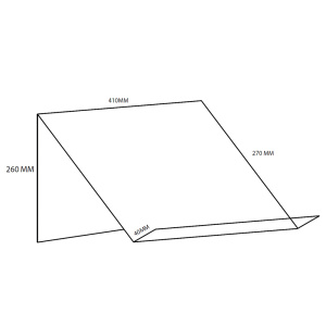Présentoir simple face polyester pour format horizontal A3