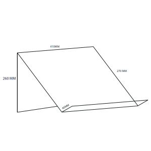 Présentoir simple face polyester pour format horizontal A3