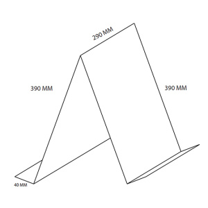 Présentoir double face polyester pour format vertical A3