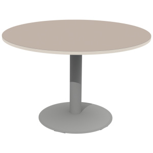 Table MANO plateau ép.24 mm stratifié chant bois piètement époxy - D120 cm - T6