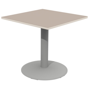 Table MANO plateau ép.24 mm stratifié chant bois piètement époxy - 80x80 cm -T6