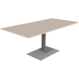 Table MANO plateau ép.24 mm stratifié chant bois piètement époxy - 140x80 cm -T6