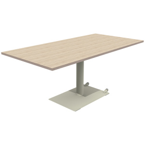 Table MANO mobile plateau ép.24 mm stratifié chant bois piètement époxy - 140x80 cm - T6