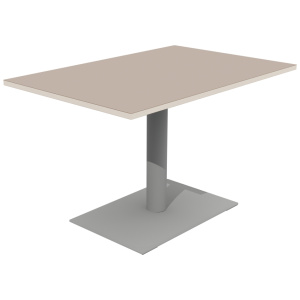 Table MANO plateau ép.24 mm stratifié chant bois piètement époxy - 120x80 cm -T6