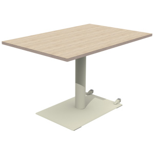 Table MANO mobile plateau ép.24 mm stratifié chant bois piètement époxy - 120x80 cm - T6