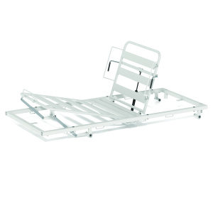 Lit L1450 avec RB assisté gaz et relève-jambes à crémallière époxy - 200x90 cm - Gris RAL 7035