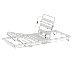 Lit L1450 avec RB assisté gaz et relève-jambes à crémallière époxy - 200x90 cm - Gris RAL 7035