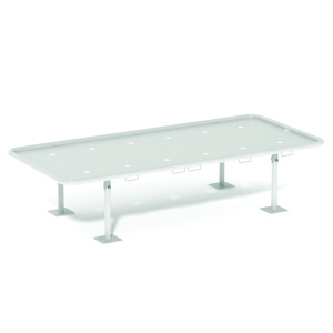 Lit d'isolement L1490 époxy H45 cm - 200x90 cm - Gris clair RAL 7035