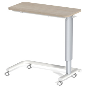 Table ADAP'TABLES mobile avec freins plateau stratifié chant ABS piètement époxy - H70 à 105 cm