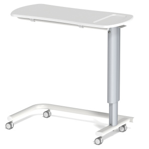 Table ADAP'TABLES mobile avec freins plateau PVC piètement époxy - H70 à 105 cm