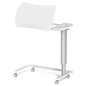 Table ADAP'TABLES mobile avec freins plateau inclinable PVC piètement époxy - H70 à 105 cm