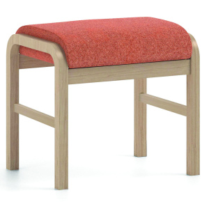 Repose-pieds RELAX tissu enduit piètement bois - L54xP41xH51 cm